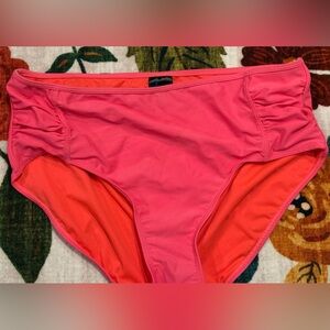 Catalina Two-Tone Pink and Coral Bikini Bottom